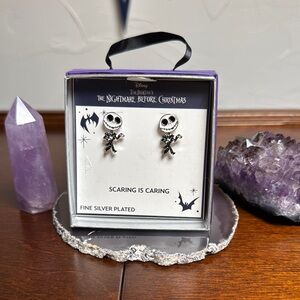 Disney Silver Jack Skellington Earrings